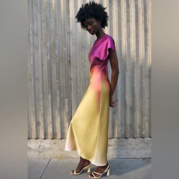 Zara tie dye printed dress - Picture 4 of 10